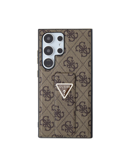 Etui Do Samsung Galaxy S24 Ultra Guess Grip Stand 4G Triangle Strass Logo Brązowy