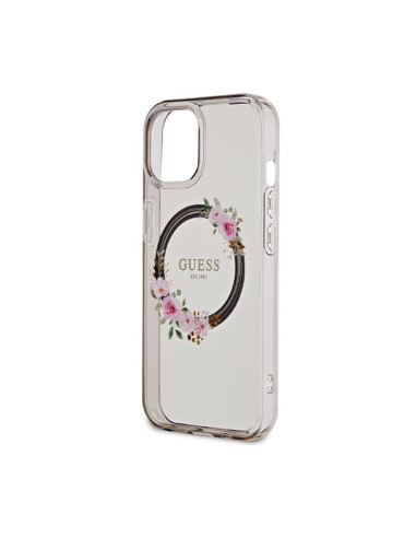 Etui Do iPhone 15 Guess IML Flowers Wreath...