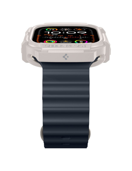 Etui Do Apple Watch ( 49 Mm ) Spigen Rugged Armor Beżowy