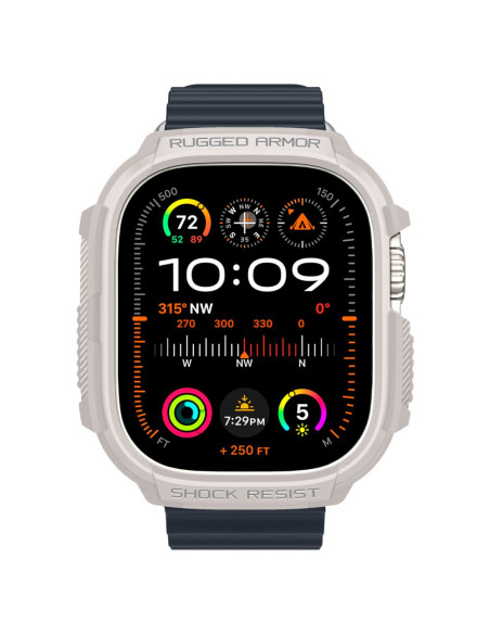 Etui Do Apple Watch ( 49 Mm ) Spigen Rugged Armor Beżowy