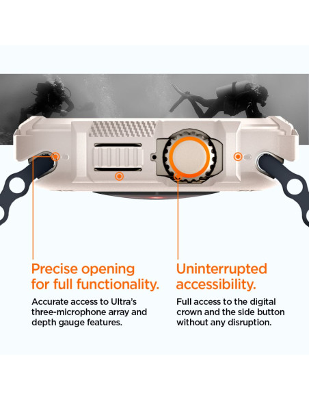 Etui Do Apple Watch ( 49 Mm ) Spigen Rugged Armor Beżowy