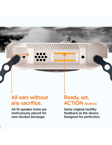 Etui Do Apple Watch ( 49 Mm ) Spigen Rugged Armor Beżowy