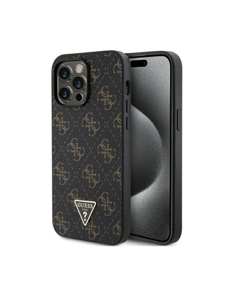 Etui Do iPhone 14 Pro Max Guess 4G Triangle Metal Logo Czarny