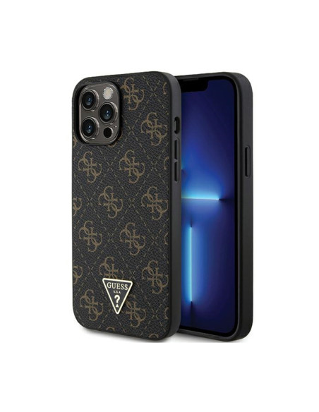 Etui Do iPhone 14 Pro Guess 4G Triangle Metal Logo Czarny