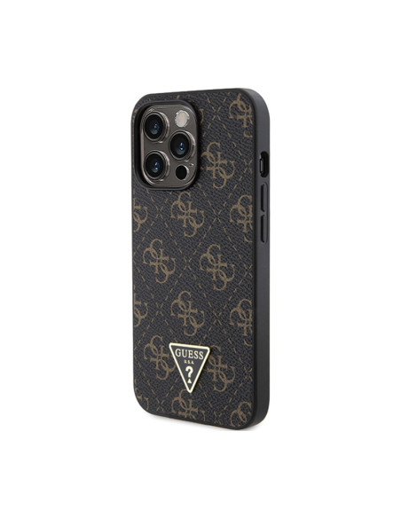 Etui Do iPhone 14 Pro Guess 4G Triangle Metal Logo Czarny