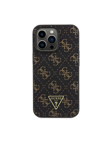 Etui Do iPhone 14 Pro Guess 4G Triangle Metal Logo Czarny