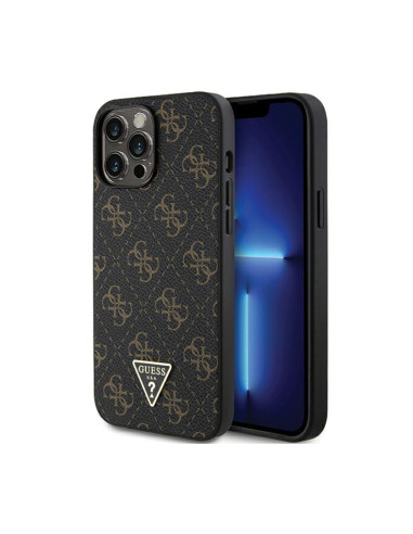 Etui Do iPhone 13 Pro Max Guess 4G Triangle Metal Logo Czarny