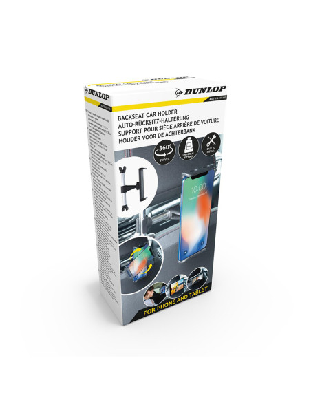 Uchwyt samochodowy na zagłówek na smartfon / tablet 12-21 cm Dunlop