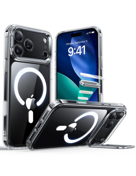 Etui do iPhone 17 Pro Max ESR MagSafe Hybrid z podpórką MagSafe Przezroczysty