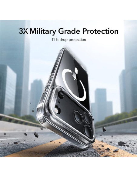 Etui do iPhone 17 Pro Max ESR MagSafe Hybrid z podpórką MagSafe Przezroczysty