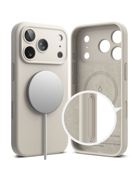 Etui do iPhone 17 Pro Max Ringke MagSafe Silicone MagSafe Szary