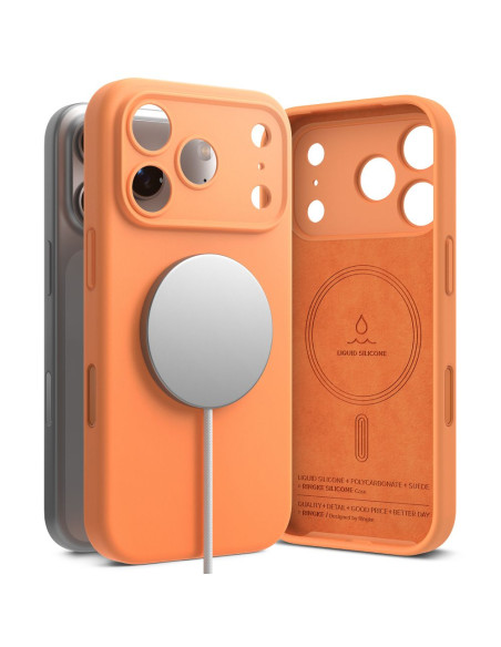 Etui do iPhone 17 Pro Max Ringke MagSafe Silicone MagSafe Pomarańczowy