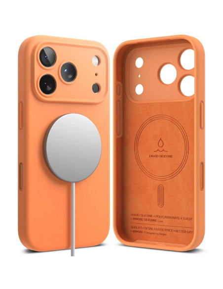 Etui do iPhone 17 Pro Max Ringke MagSafe Silicone MagSafe Pomarańczowy