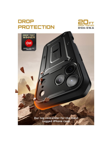 Etui do iPhone 17 Pro Max SupcaseUb Pro Czarny