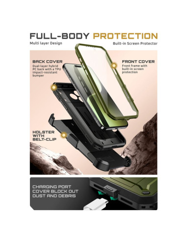 Etui do iPhone 17 Pro Max SupcaseUb Pro Zielony