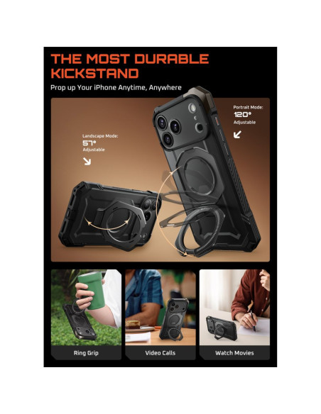 Etui do iPhone 17 Pro Max Supcase MagSafe Ub Grip MagSafe Czarny