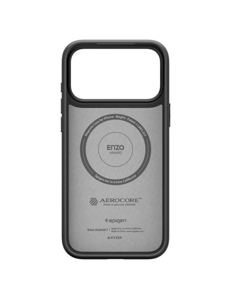 Etui iPhone 17 Pro Max Spigen Magsafe Enzo Aramid "T" Mag Czarny