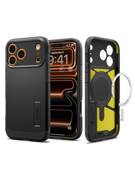 Etui iPhone 17 Pro Max Spigen Magsafe Tought Armor "T" Czarny
