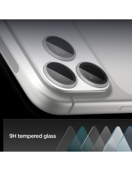 Osłona aparatu iPhone 17 Pro Max Spigen Optik Pro XL Srebrny