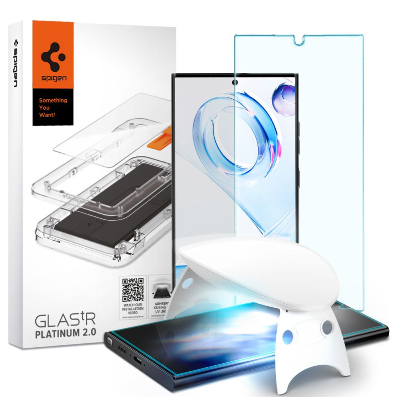 Szkło Hartowane Spigen Glas.Tr Platinum Galaxy S23 Ultra