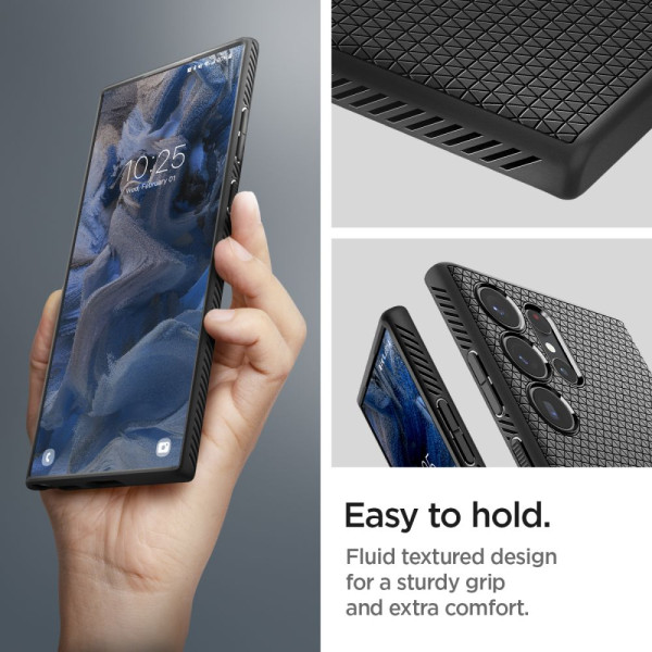 Etui Do Galaxy S23 Ultra Spigen Liquid Air Czarny Matowy