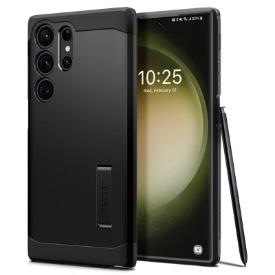 Etui Do Galaxy S23 Ultra Spigen Tough Armor Czarny