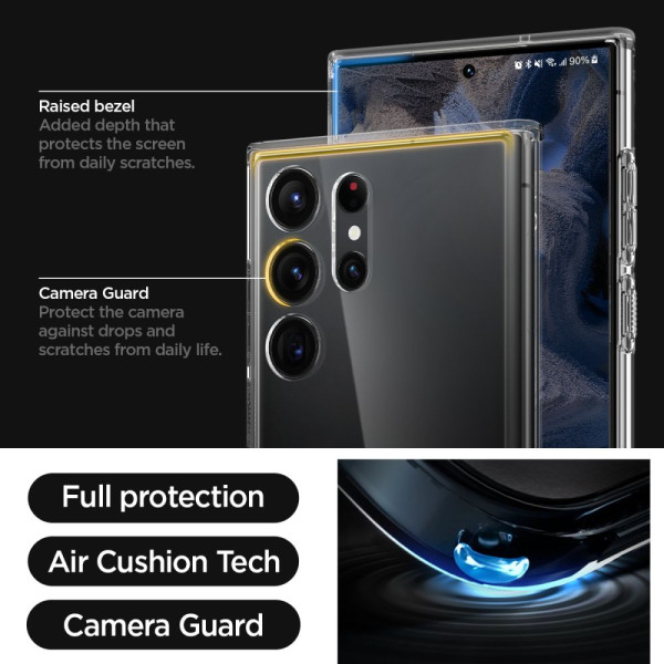 Etui Do Galaxy S23 Ultra Spigen Ultra Hybrid Przezroczysty