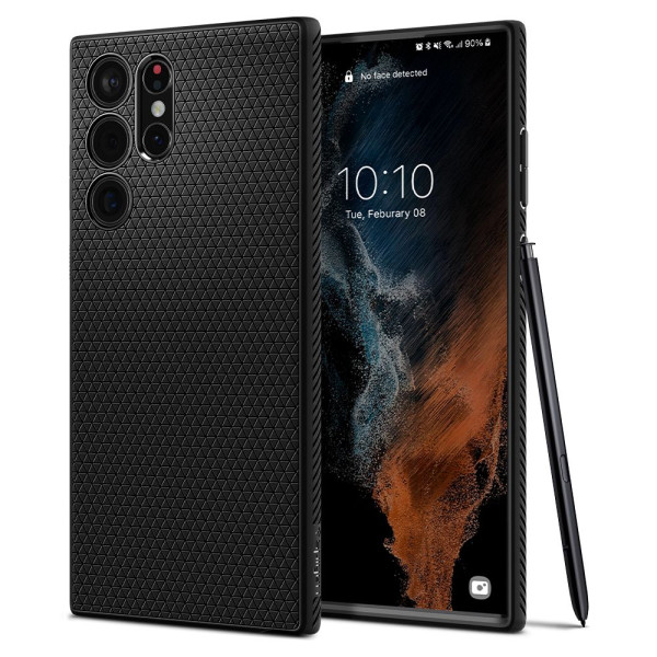 Etui Do Galaxy S22 Ultra Spigen Liquid Air Czarny Matowy