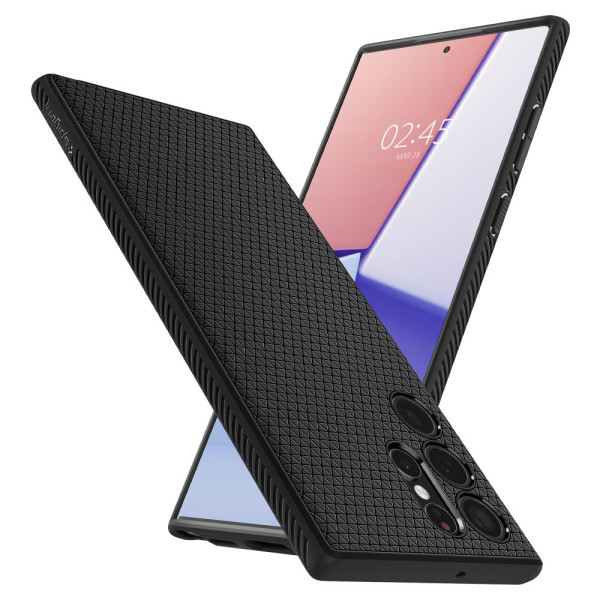 Etui Do Galaxy S22 Ultra Spigen Liquid Air Czarny Matowy