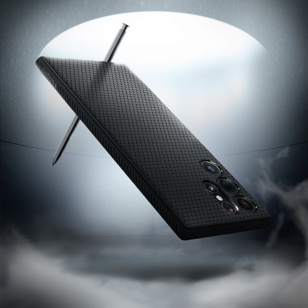 Etui Do Galaxy S22 Ultra Spigen Liquid Air Czarny Matowy