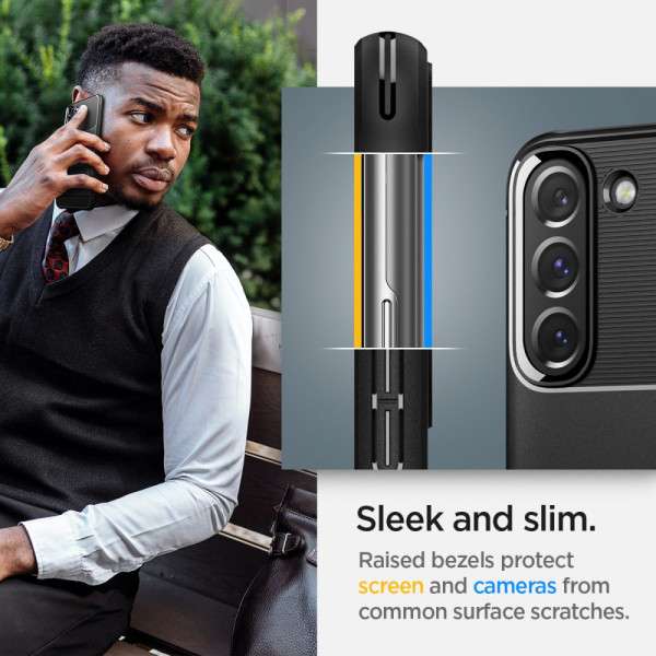 Etui Do Galaxy S22 Spigen Rugged Armor Czarny Matowy