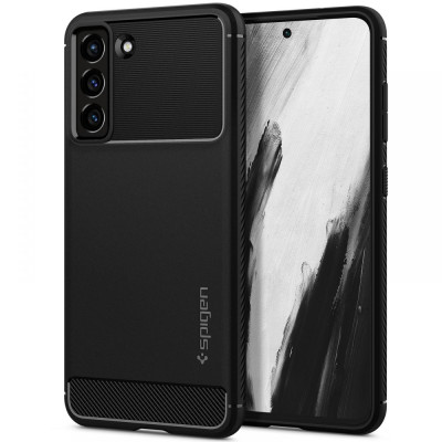 Etui Do Galaxy S21 FE Spigen Rugged Armor Czarny Matowy