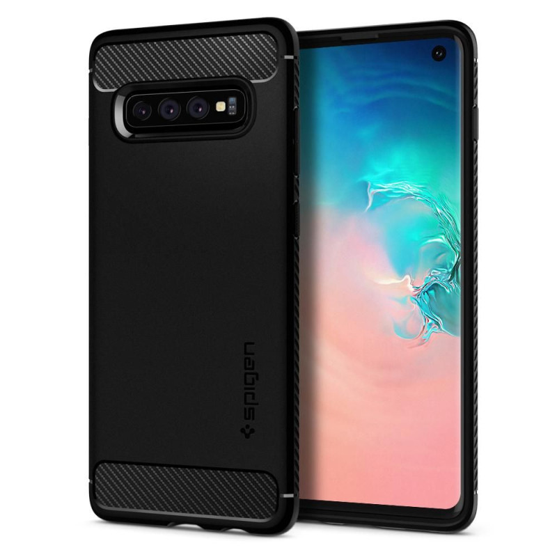 Etui Do Galaxy S10 Spigen Rugged Armor Czarny Matowy