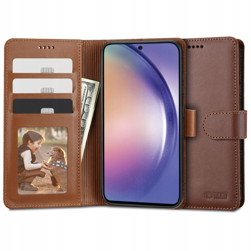 Etui Do Galaxy A54 5G Tech-Protect Wallet Brązowy