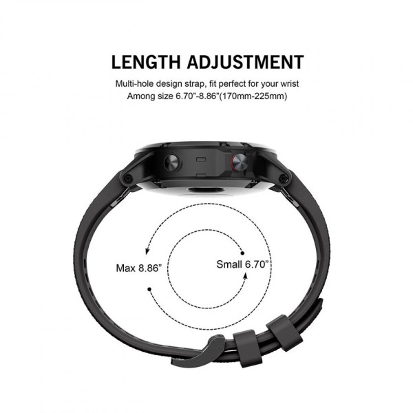 Pasek Do Garmin Fenix 5 / 6 / 6 Pro / 7 Tech-Protect Smooth Czarny