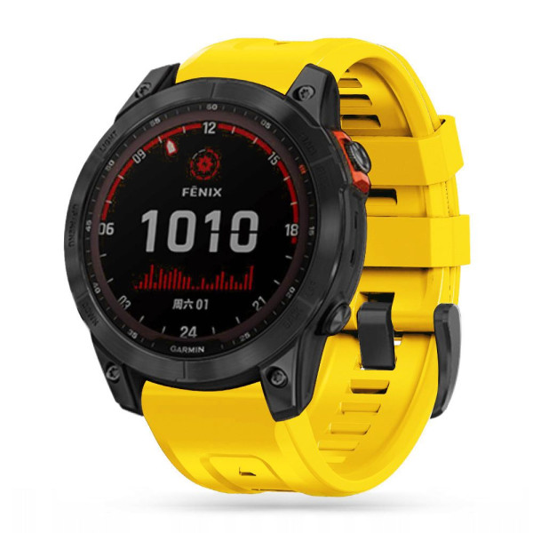 Pasek Do Garmin Fenix 5 / 6 / 6 Pro / 7 Tech-Protect Iconband Żółty