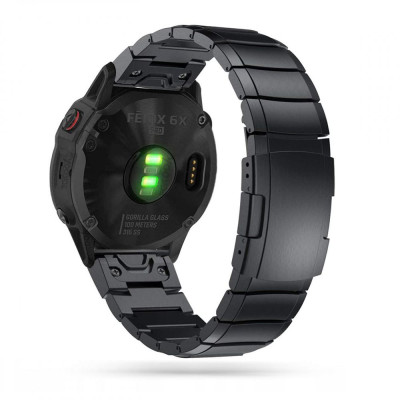 Bransoletka Do Garmin Fenix 3 / 5X / 3HR / 5X Plus / 6X / 6X Pro / 7X Tech-Protect Steelband Czarny