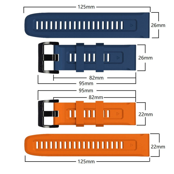 Pasek Do Garmin Fenix 5 / 6 / 6 Pro / 7 Tech-Protect Iconband Pomarańczowy