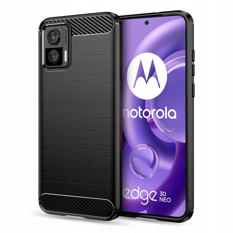 Etui Do Motorola Edge 30 Neo Tech-Protect Tpucarbon Czarny