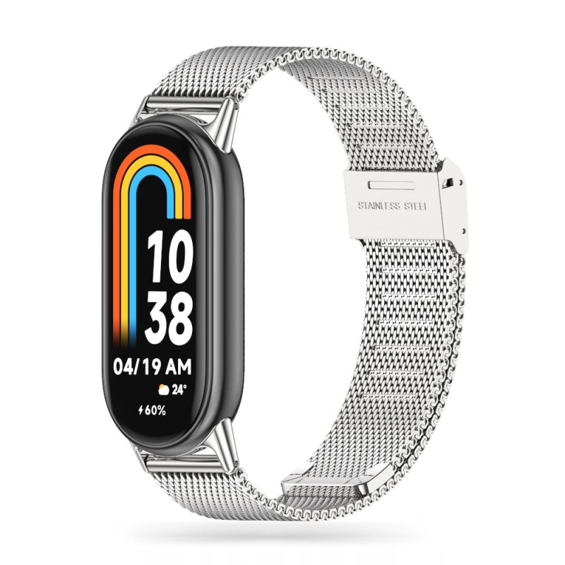 Bransoletka Do Xiaomi Smart Band 8 / 8 NFC Tech-Protect Milanese Band Srebrny