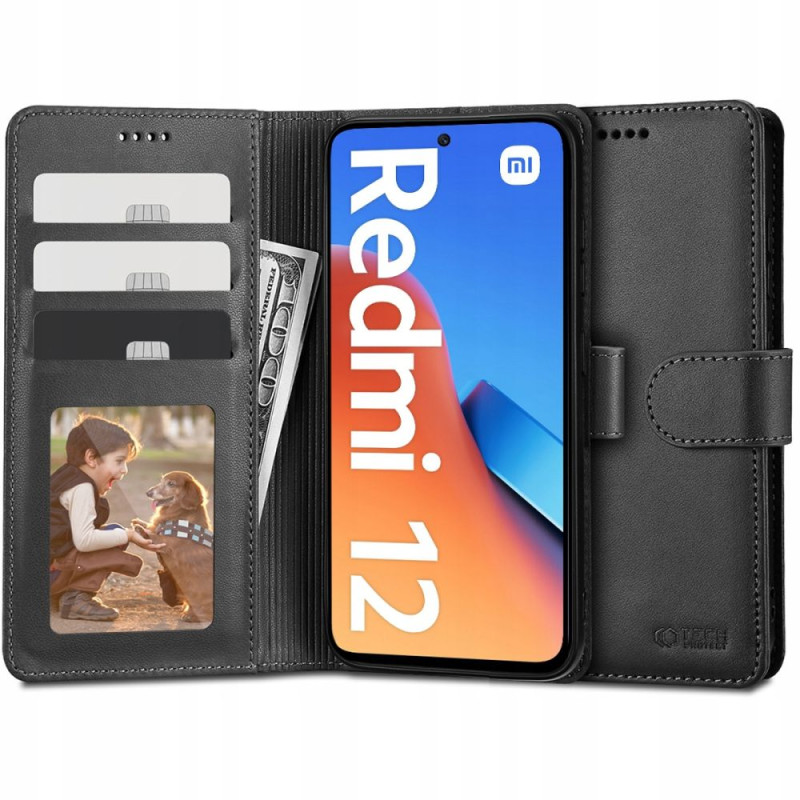 Etui Do Xiaomi Redmi 12 Tech-Protect Wallet Czarny