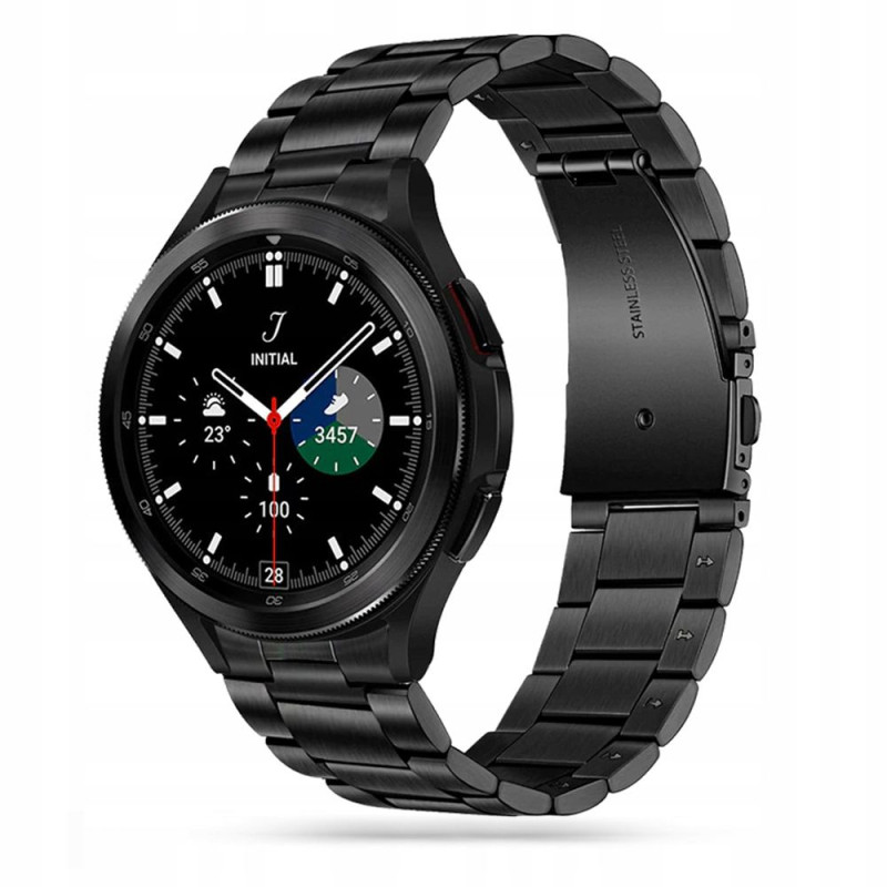 Bransoletka Do Samsung Galaxy Watch 4 / 5 / 5 Pro ( 40 / 42 / 44 / 45 / 46 mm ) Tech-Protect Stainless Czarny
