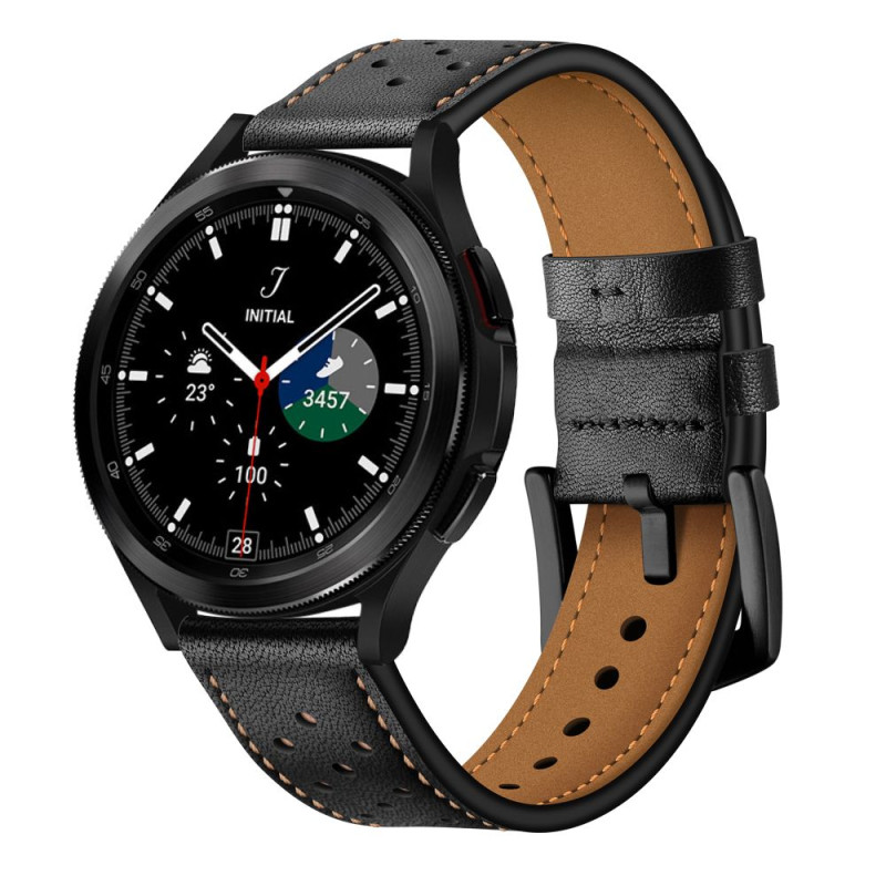 Pasek Do Samsung Galaxy Watch 4 / 5 / 5 Pro ( 40 / 42 / 44 / 45 / 46 mm ) Tech-Protect Leather Czarny