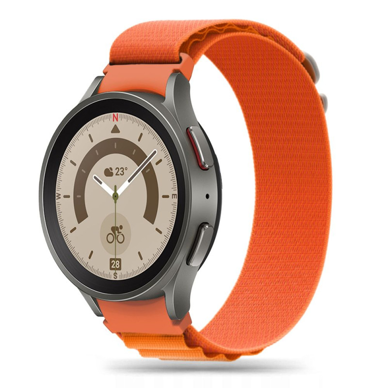 Pasek Do Samsung Galaxy Watch 4 / 5 / 5 Pro ( 40 / 42 / 44 / 45 / 46 mm ) Tech-Protect Nylon Pro Pomarańczowy
