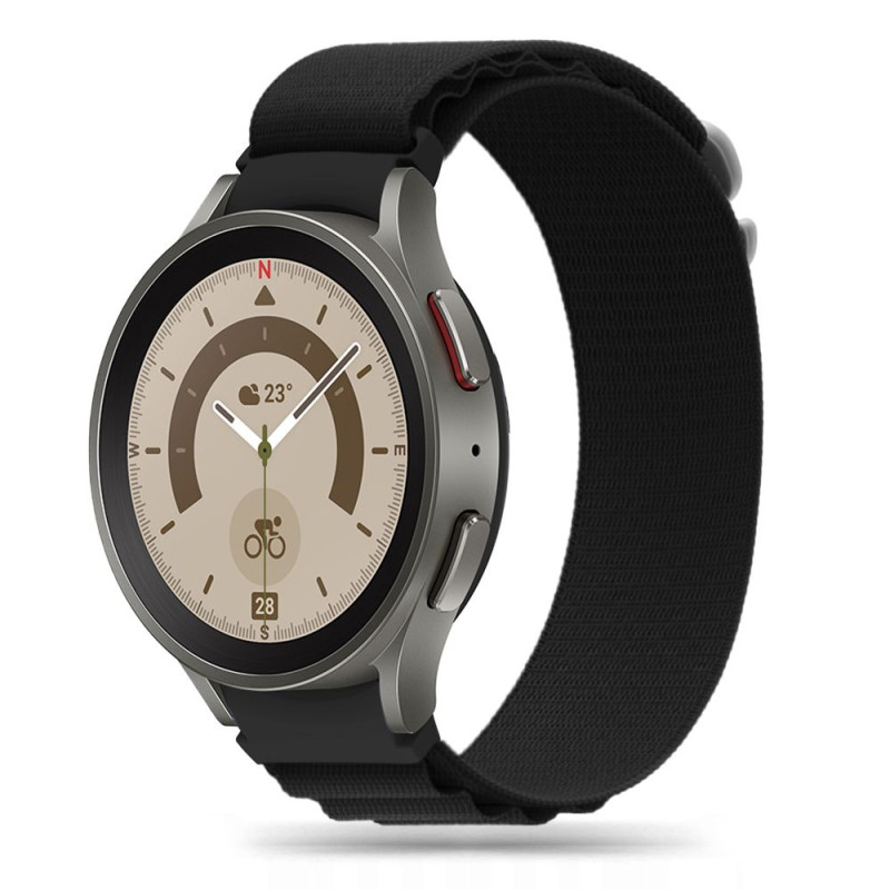 Pasek Do Samsung Galaxy Watch 4 / 5 / 5 Pro ( 40 / 42 / 44 / 45 / 46 mm ) Tech-Protect Nylon Pro Czarny