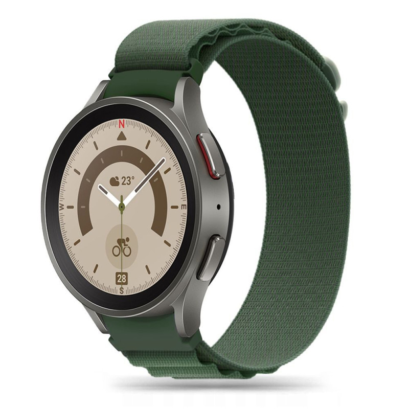 Pasek Do Samsung Galaxy Watch 4 / 5 / 5 Pro ( 40 / 42 / 44 / 45 / 46 mm ) Tech-Protect Nylon Pro Zielony