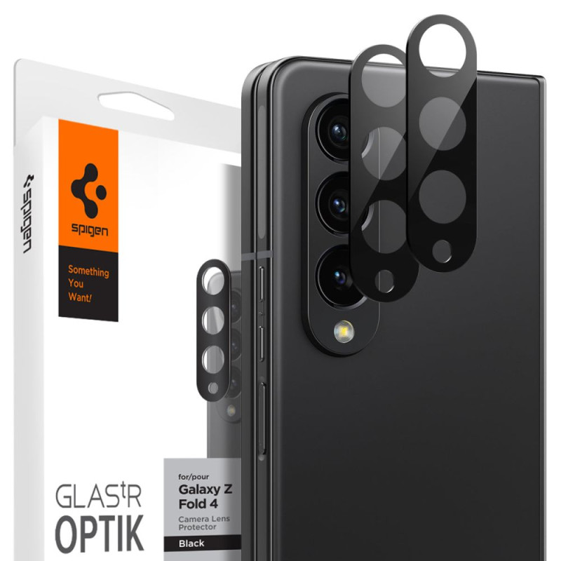 2x Osłona Aparatu Spigen Optik.Tr Camera Protector Galaxy Z Fold 4 Czarny