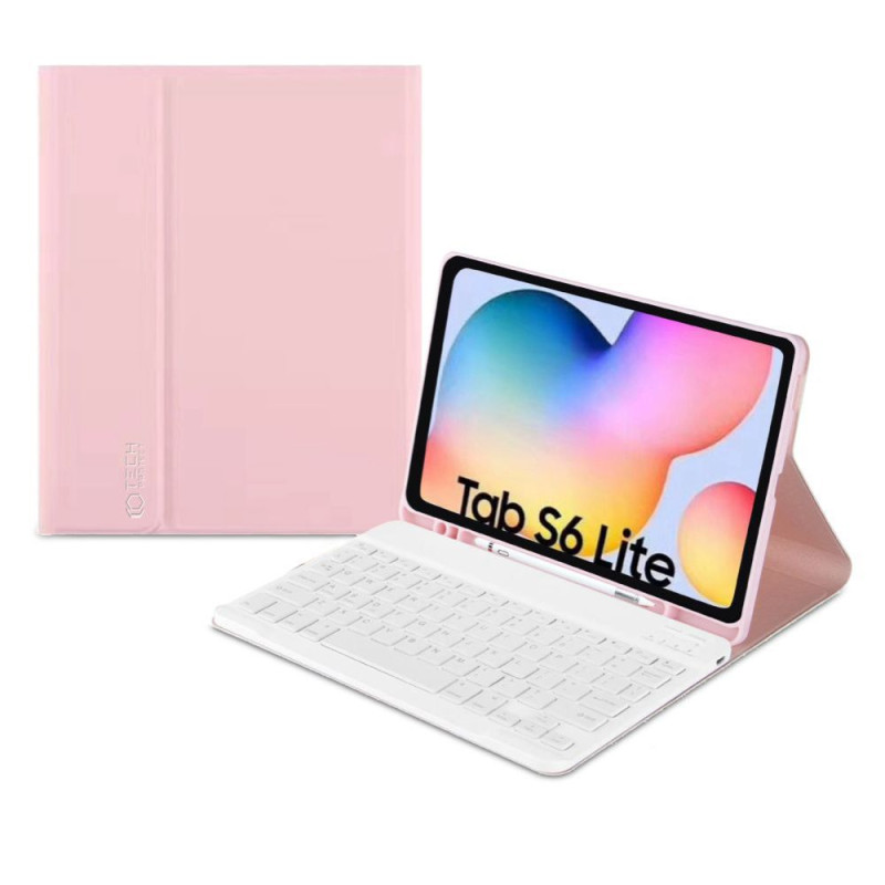 Etui Z Klawiaturą Do Galaxy Tab S6 Lite 10.4 2020 / 2022 Tech-Protect Sc Pen Różowy