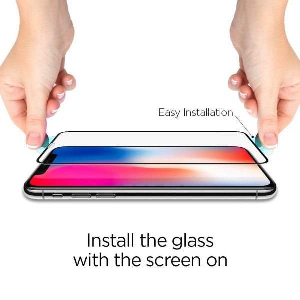 Szkło Hartowane Spigen Glass Fc iPhone X / XS / 11 Pro