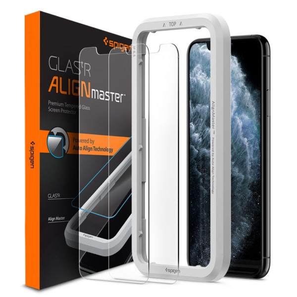 2x Szkło Hartowane Spigen Alm Glas.Tr Slim iPhone 11 / XR